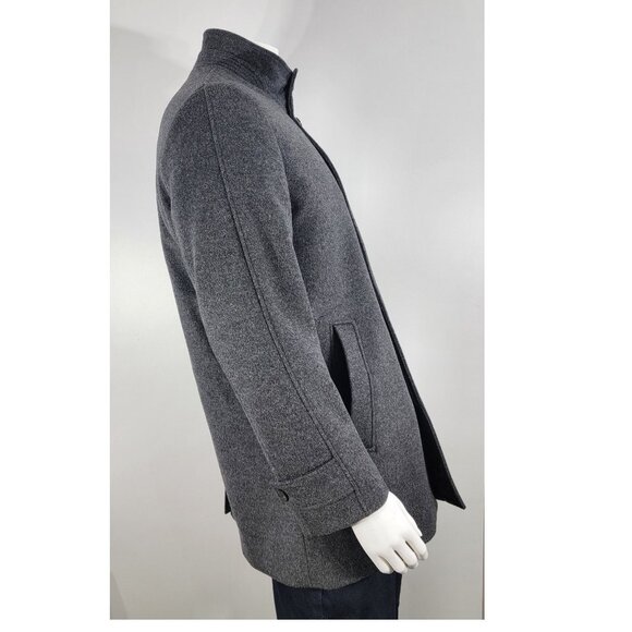 JWN (John W Nordstrom) 100% Wool Bibbed Car Coat, Charcoal Grey, Mens Size Large - Picture 3 of 12
